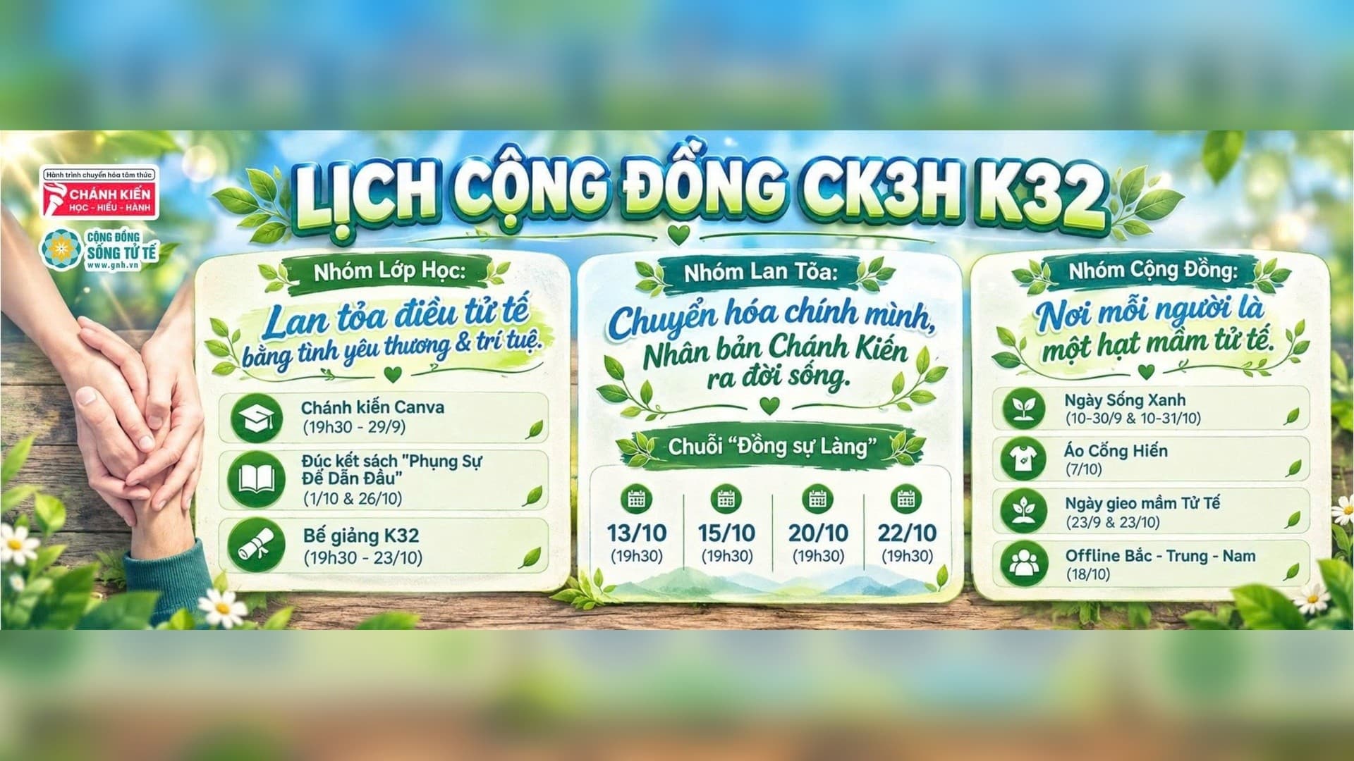 Lịch cộng đồng CK3H K32